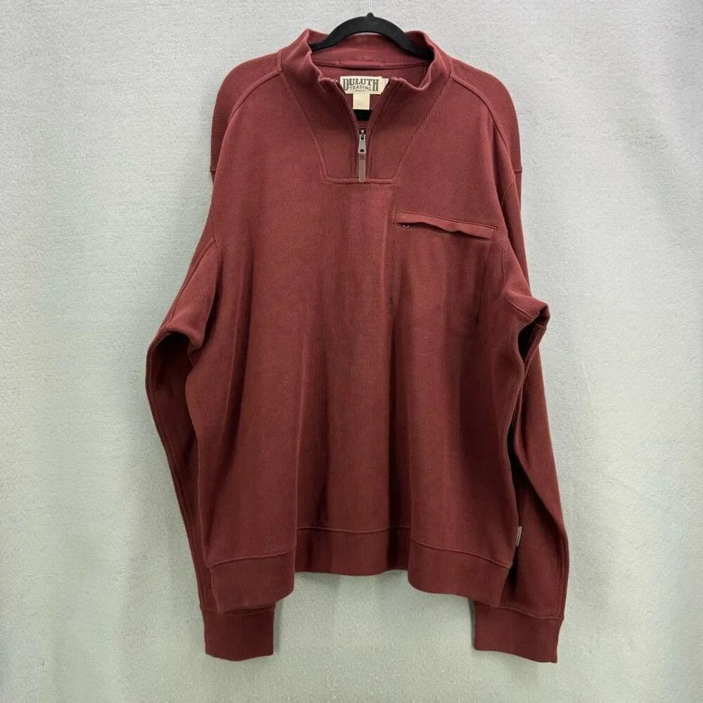Duluth NWOT Men's Class Act Rib 1/4 Zip Mock size XXL